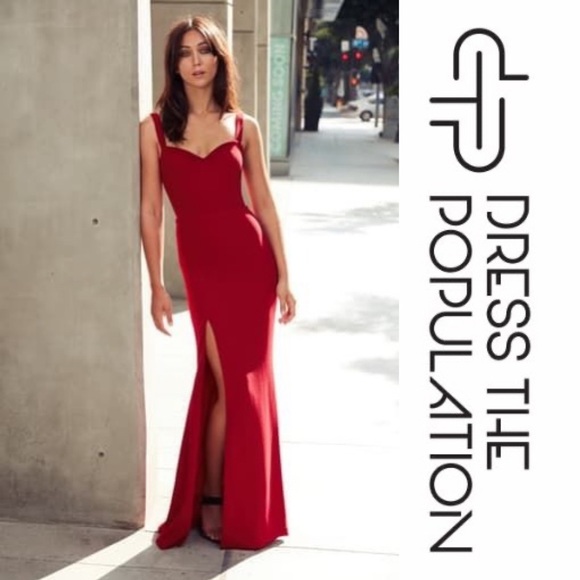 Dress The Population Estella Crepe 